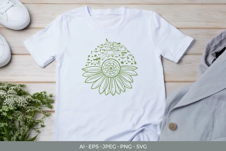 Sunflower and Fairy SVG