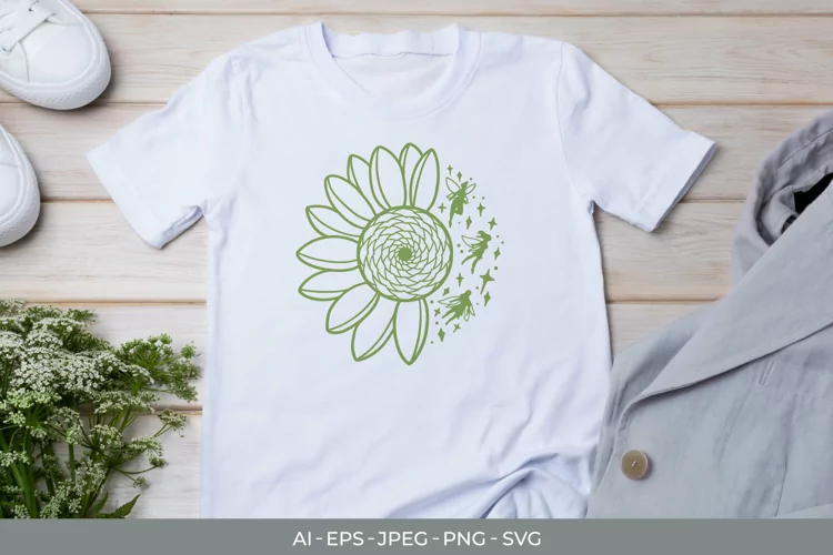 Sunflower and Fairy SVG