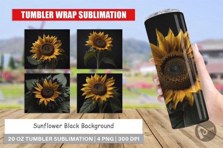 Tumbler Wrap Dark Sunflower