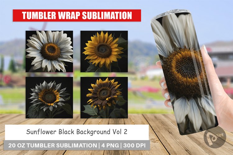 Tumbler Wrap Dark Sunflower