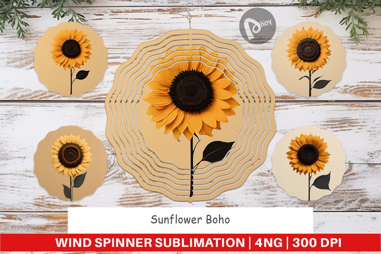 Wind Spinner Sunflower Boho