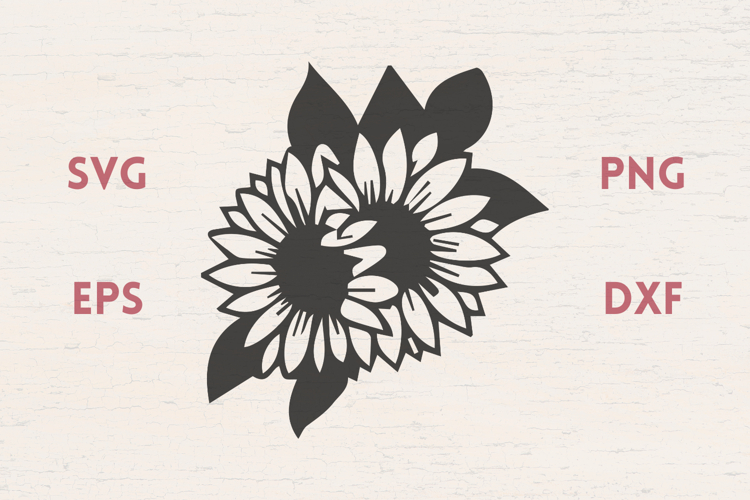 Sunflowers bouquet SVG