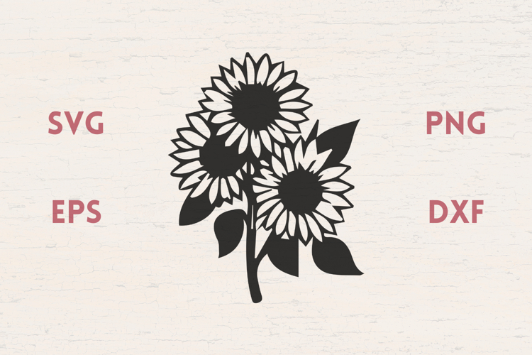 Sunflower bouquet SVG