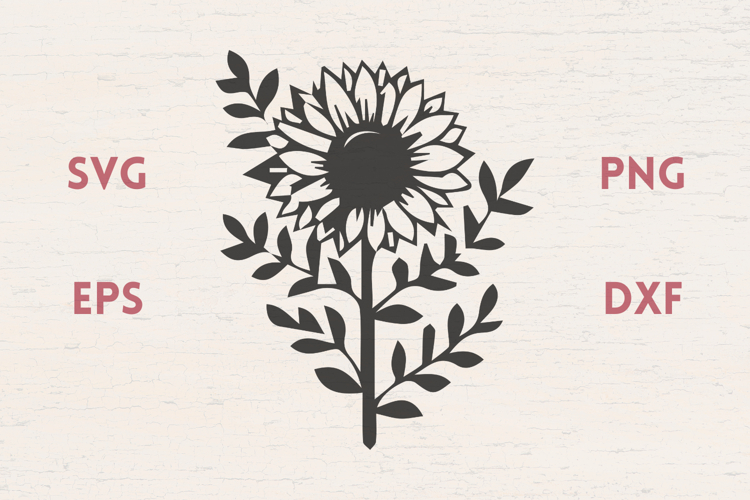 Sunflowers with branches SVG