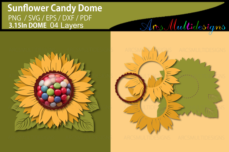 SVG Sunflower Candy Dome