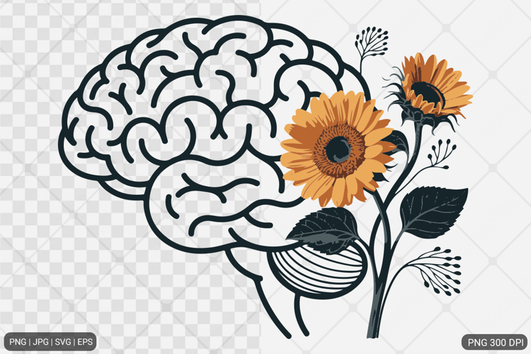 Sunflower Design SVG PNG