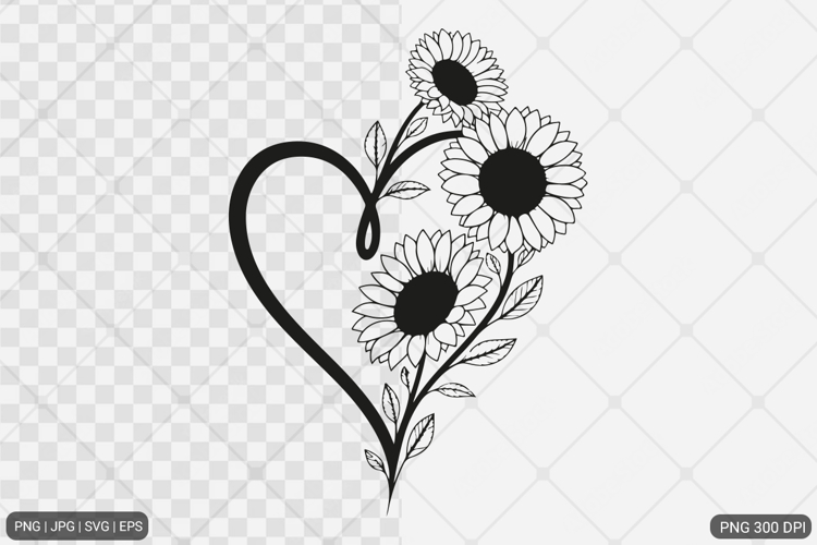 Sunflower Design SVG PNG