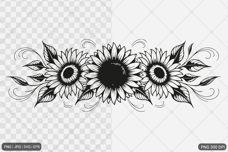 Sunflower Design SVG PNG