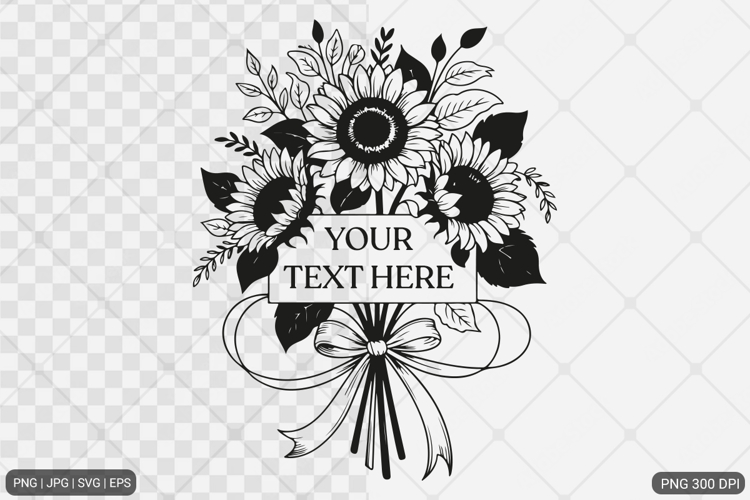 Sunflower Design SVG PNG