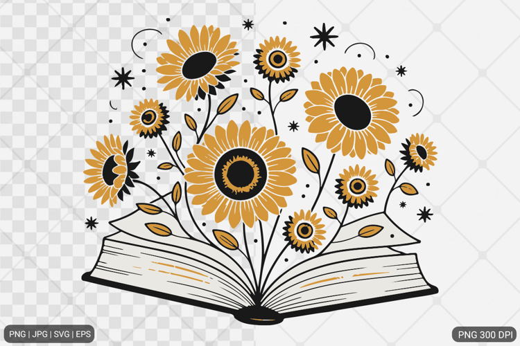 Sunflower Design SVG PNG