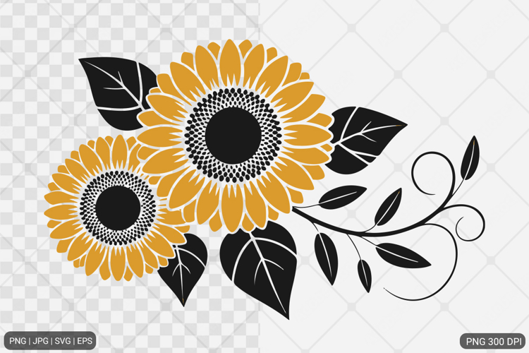 Sunflower Design SVG PNG