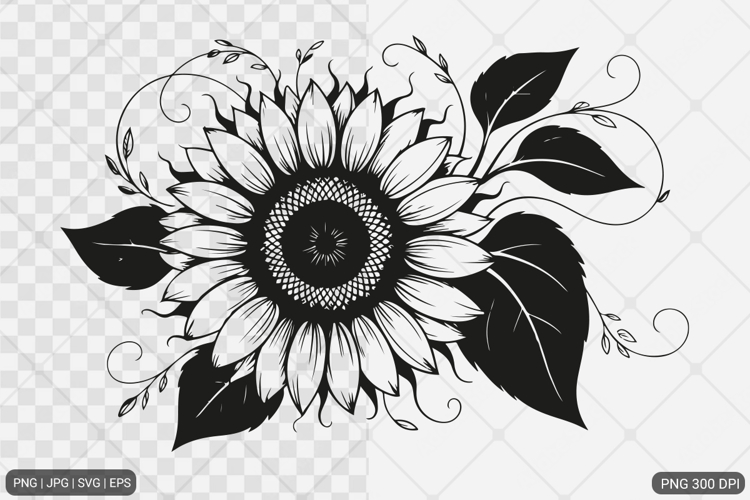 Sunflower Design SVG PNG