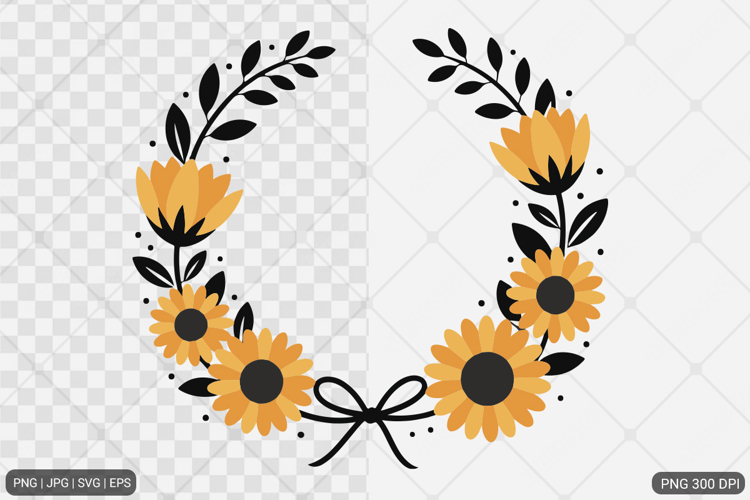Sunflower Design SVG PNG