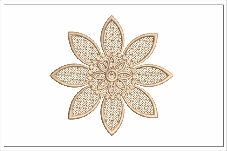 Sunflower Embroidery Design, Beautiful Floral Stitch example image 1