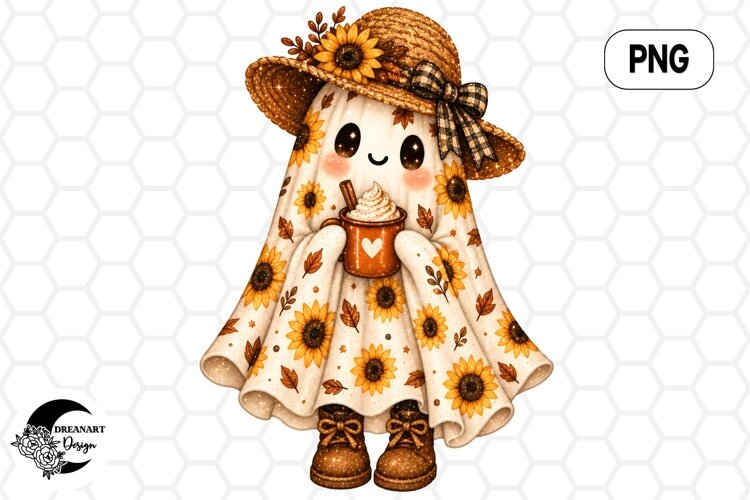 Sunflower Fall Ghost PNG