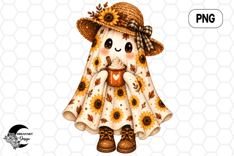 Sunflower Fall Ghost PNG