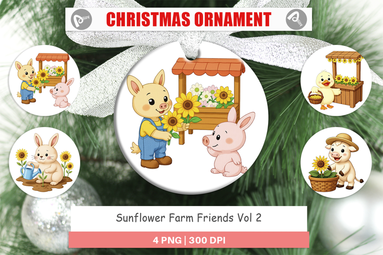 Ornament Sunflower Farm Friends
