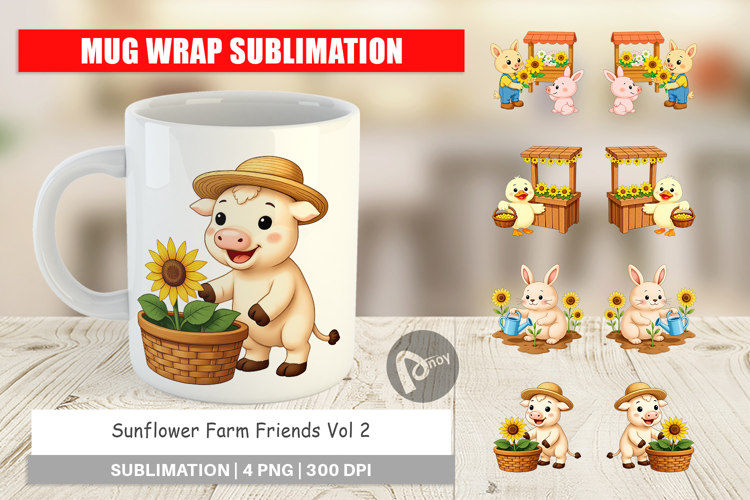 Mug Wrap Sunflower Farm Friends