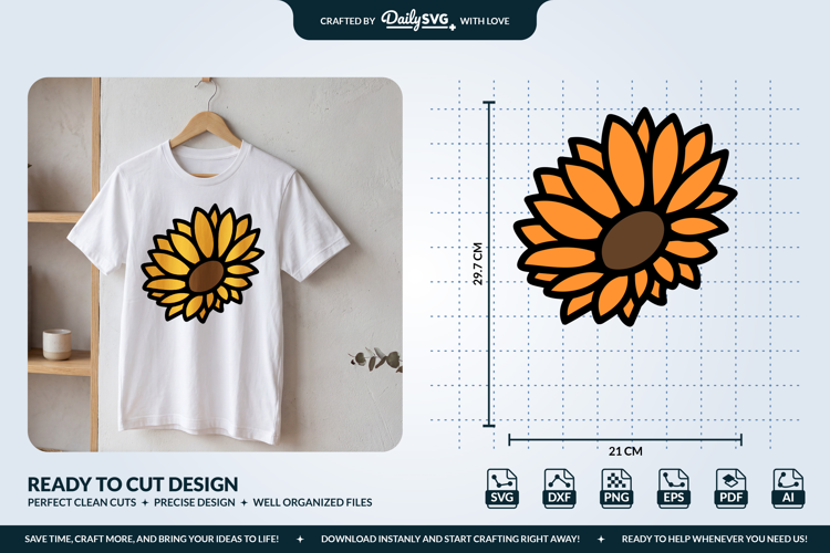 Sunflower Flower SVG
