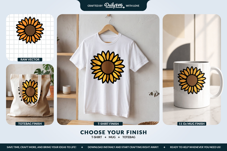 Sunflower Flower SVG