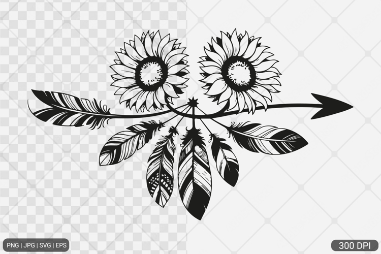 Sunflower Frame SVG PNG Design