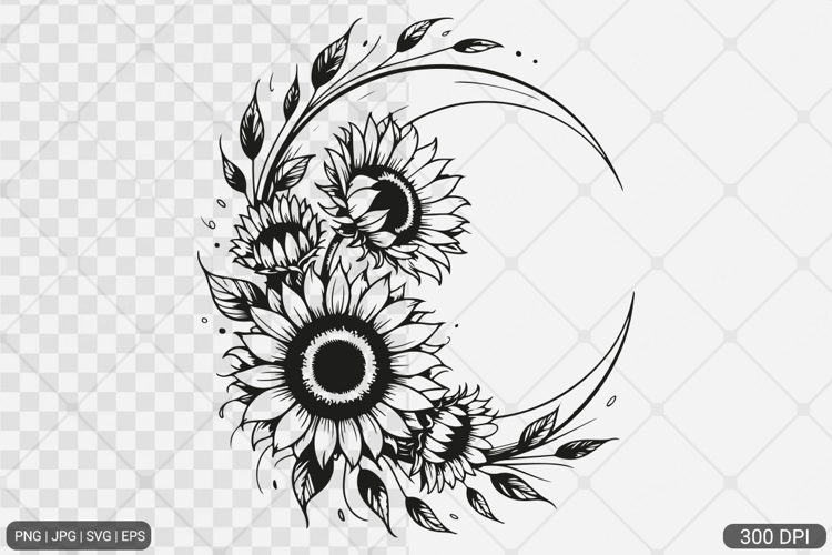 Sunflower Frame SVG PNG Design