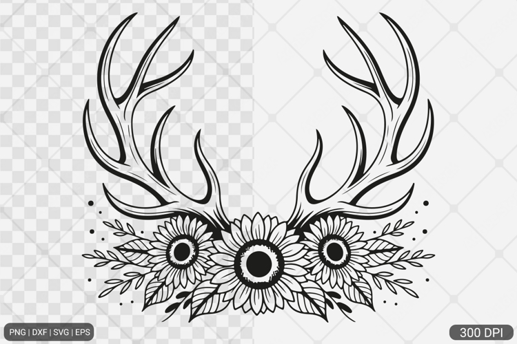 Sunflower Square Frame SVG PNG