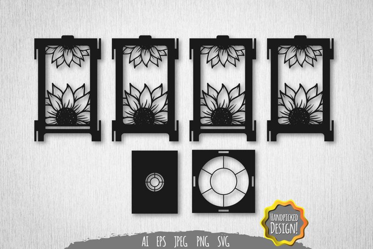 Sunflower Lamp Lasercut example image 1
