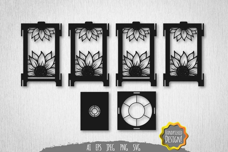 Sunflower Lamp Lasercut