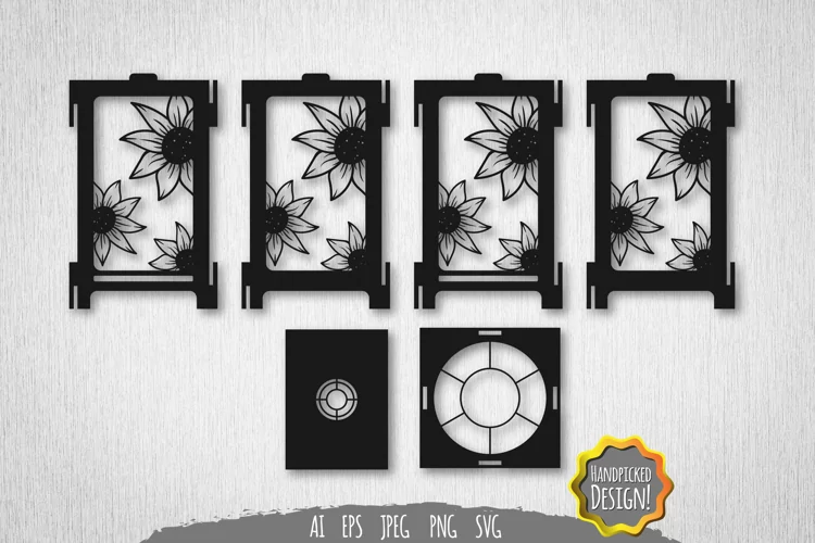 Sunflower Lamp Lasercut