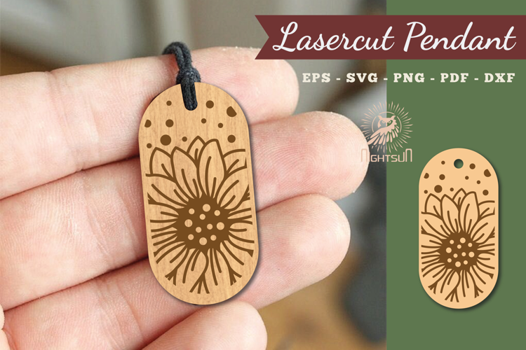 Sunflower Lasercut Pendant