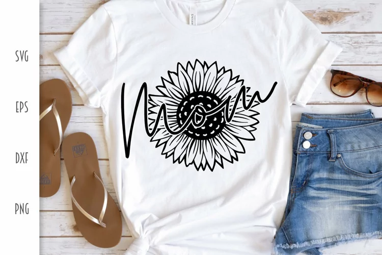 Sunflower Mom SVG - Mother's Day Cut File
