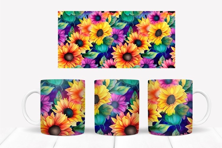 Sunflower mug wrap | Sunflower mug sublimation