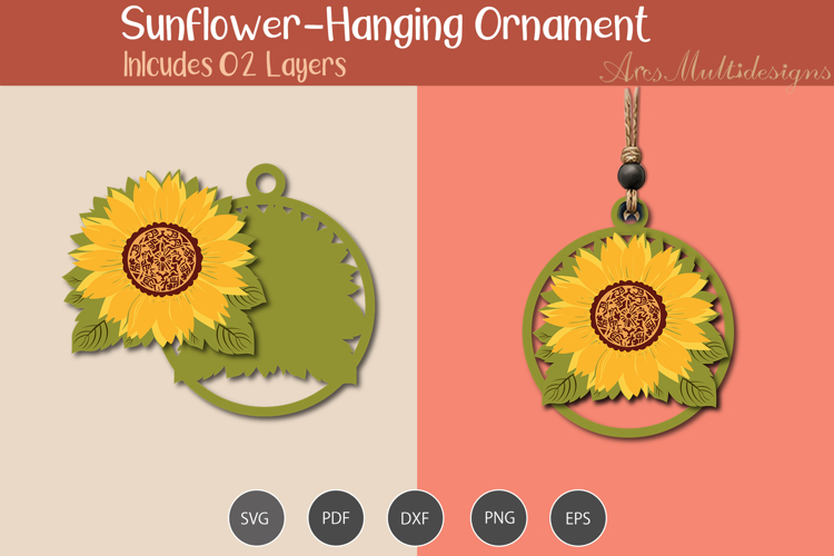 Hanging sunflower Ornament