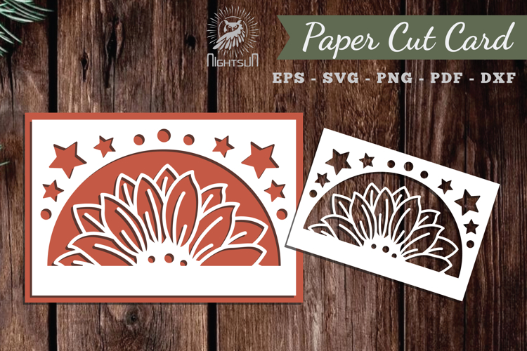 Sunflower Papercut Card SVG