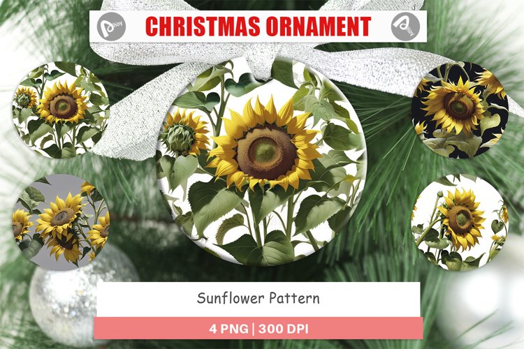 Christmas Ornaments Sunflower Pattern