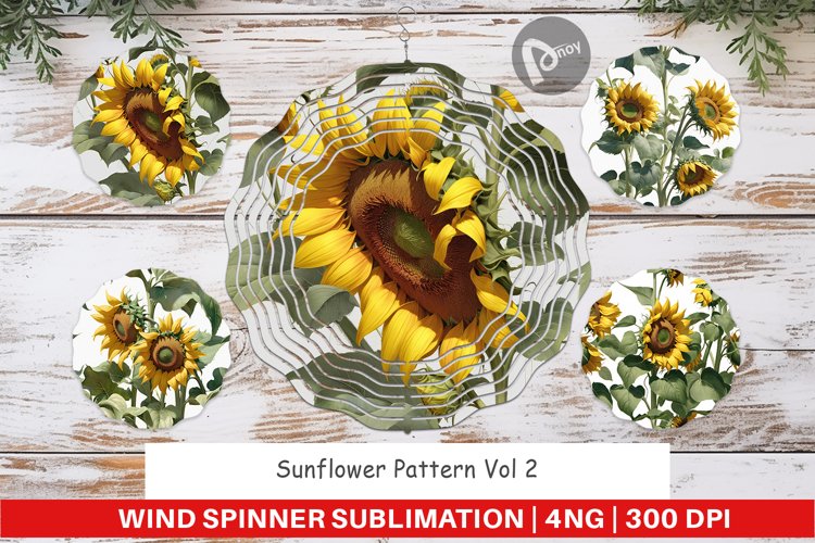 Wind Spinner Sunflower Pattern