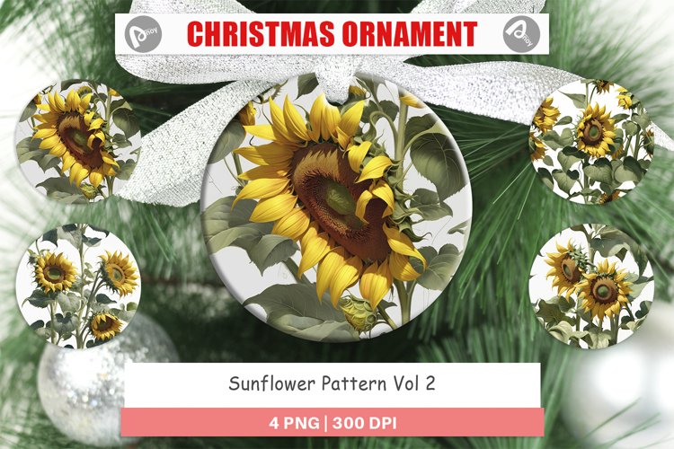 Christmas Ornaments Sunflower Pattern