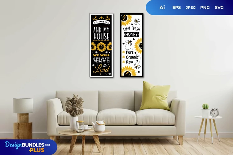 Sunflower Porch Vertical Signs