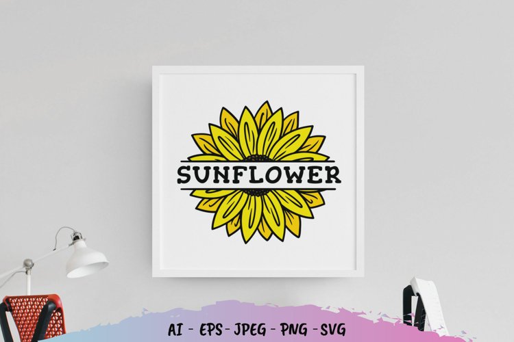 Sunflower SVG File example image 1