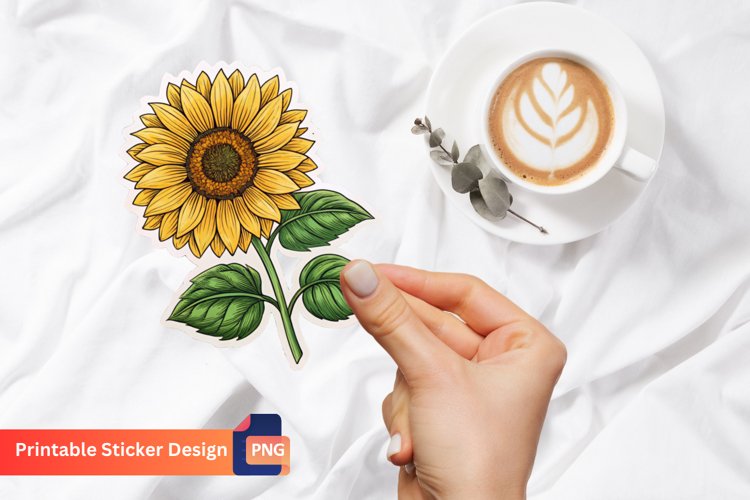 Sunflower Sticker, Sunflower Aesthetic Sticker