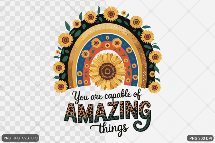 Sunflower Inspirational Quotes SVG PNG