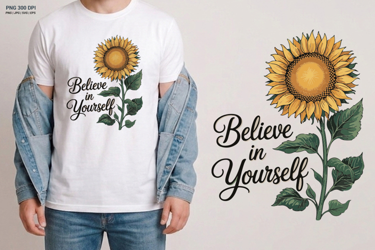 Sunflower Inspirational Quotes SVG PNG