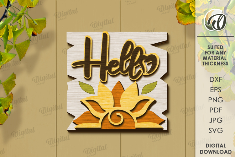 Sunflower Wall Decor Laser Cut. Wall Decor SVG