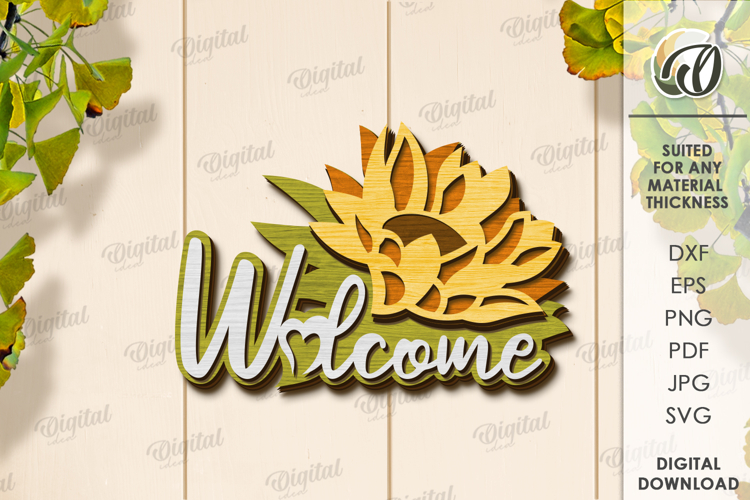 Sunflower Wall Decor Laser Cut. Wall Decor SVG