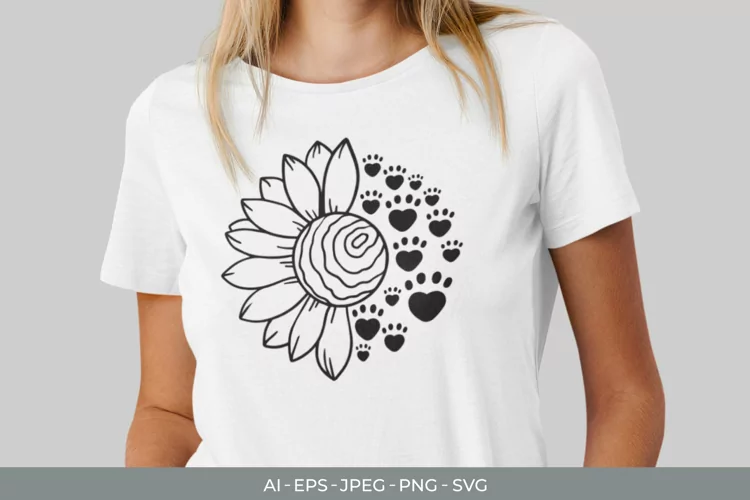 Sunflower with Cat SVG File