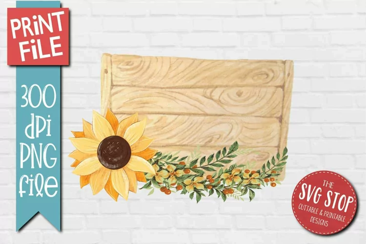 Sunflower Sublimation Backsplash | Farmhouse Floral Design