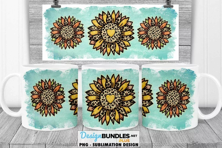 Fall Sunflower Mug Sublimation | Fall Sublimation Mug Design