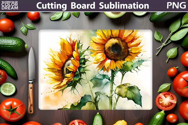 Sunflowers Cutting Board | Kitchen Cutting Board