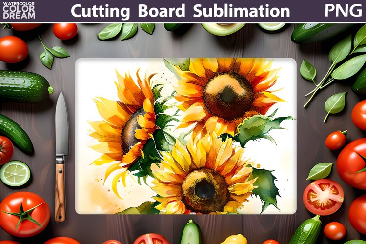 Sunflowers Cutting Board | Kitchen Cutting Board example image 1